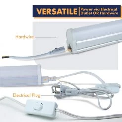 Discount 😍 Newhouse Lighting 48 in. 50-Watt Equivalent T5 Integrated LED Silver Linkable Under Cabinet Light Adjustable CCT 2700K/4100K/5000K(4-Pack) 🎁 -Cheap Cabinet Lights Store 2700 4100 5000k adjustable cct newhouse lighting under cabinet lights nht5 4ftcct 4 4f 1000