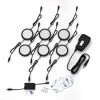 Outlet 🎉 ESHINE LED 3000K Black Under Cabinet Puck Lights with Hand Wave Sensor (6-Pack) ⭐ -Cheap Cabinet Lights Store 3000k eshine puck lights elpb606dw 64 1000