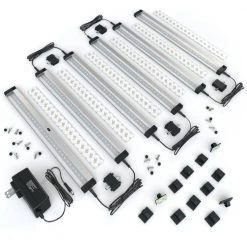 Budget 🧨 ESHINE 12 in. LED 3000K Black Under Cabinet Lighting, Dimmable Hand Wave Activated (6-Pack) ⭐