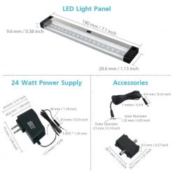 Top 10 🤩 ESHINE 7 in. LED 6000K Black Under Cabinet Lighting, Dimmable Hand Wave Activated (6-Pack) 🔥 -Cheap Cabinet Lights Store 6000k eshine under cabinet lights el1806dc 44 1000