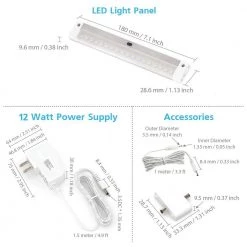 Best Sale 💯 ESHINE 7 in. LED 6000K White Under Cabinet Lighting, Dimmable Hand Wave Activated (3-Pack) ✔️ -Cheap Cabinet Lights Store 6000k eshine under cabinet lights elw1803dc 44 1000