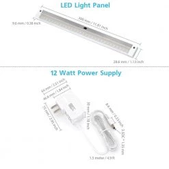 Coupon ⭐ ESHINE 12 in. LED 6000K White Under Cabinet Lighting, Dimmable Hand Wave Activated (1-Pack) ⭐ -Cheap Cabinet Lights Store 6000k eshine under cabinet lights elw3001dc 44 1000