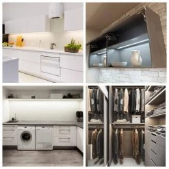 Coupon ⭐ ESHINE 12 in. LED 6000K White Under Cabinet Lighting, Dimmable Hand Wave Activated (1-Pack) ⭐ -Cheap Cabinet Lights Store 6000k eshine under cabinet lights elw3001dc fa 1000