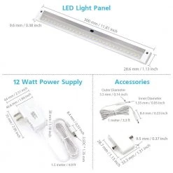 Best reviews of ❤️ ESHINE 12 in. LED 6000K White Under Cabinet Lighting, Dimmable Hand Wave Activated (3-Pack) 🌟 -Cheap Cabinet Lights Store 6000k eshine under cabinet lights elw3003dc 44 1000