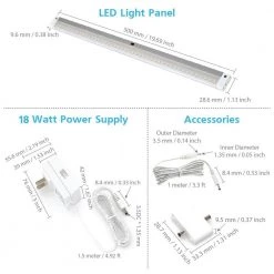 Coupon 😍 ESHINE 20 in. LED 6000K White Under Cabinet Lighting, Dimmable Hand Wave Activated (3-Pack) 🔥 -Cheap Cabinet Lights Store 6000k eshine under cabinet lights elw5003dc 44 1000