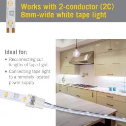 Best reviews of 👍 Armacost Lighting SureLock White/Single Color LED Tape Light Extension Connector Cord (3-Pack) 🌟 -Cheap Cabinet Lights Store armacost lighting under cabinet lighting accessories 560920 4f 1000