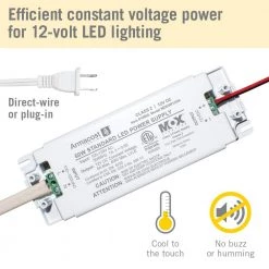 Flash Sale 🌟 Armacost Lighting 60-Watt Standard Driver 12-Volt Power Supply Transformer 🔥 -Cheap Cabinet Lights Store armacost lighting under cabinet lighting accessories 810600 44 1000