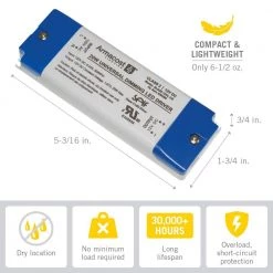 Buy 😍 Armacost Lighting 20-Watt Dimming LED Driver 12-Volt DC Power Supply 🤩 -Cheap Cabinet Lights Store armacost lighting under cabinet lighting accessories 820200 c3 1000