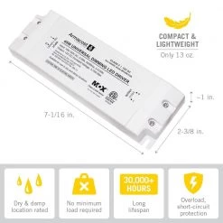 Flash Sale ⭐ Armacost Lighting White 45-Watt LED Power Supply Dimmable Driver Transformer 🥰 -Cheap Cabinet Lights Store armacost lighting under cabinet lighting accessories 840450 c3 1000