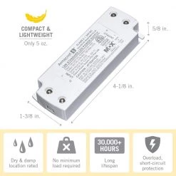 Promo 🛒 Armacost Lighting LED Power Supply 12-Watt Standard Driver 24-Volt Transformer ⭐ -Cheap Cabinet Lights Store armacost lighting under cabinet lighting accessories 850120 1f 1000