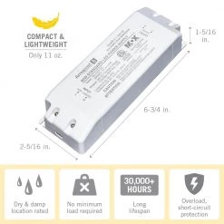 Best Sale โ Armacost Lighting LED Power Supply 60-Watt Standard Driver 24-Volt DC Transformer ๐ 11 Best Sale โ Armacost Lighting LED Power Supply 60-Watt Standard Driver 24-Volt DC Transformer ๐ -Cheap Cabinet Lights Store armacost lighting under cabinet lighting accessories 850600 1f 1000