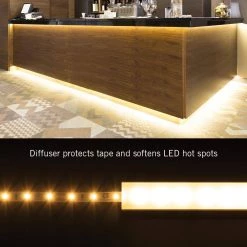 Promo ✔️ Armacost Lighting Corner Mount Grey Tape Light Channel Accessory Pack LED Mounting Hardware (10-Pack) 🔥 -Cheap Cabinet Lights Store armacost lighting under cabinet lighting accessories 960001 4f 1000