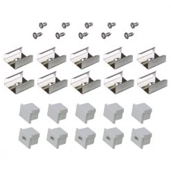 New 🎉 Armacost Lighting U-Shape Grey Tape Light Channel Accessory Pack LED Mounting Hardware (10-Pack) ⭐