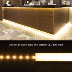 Top 10 👏 Armacost Lighting RibbonFlex LED Tape Light Angled Channel and Diffuser System ⭐ -Cheap Cabinet Lights Store armacost lighting under cabinet lighting accessories 960051 31 1000