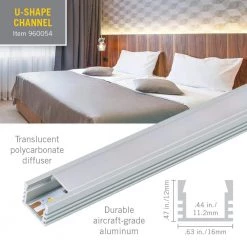 Promo โค๏ธ Armacost Lighting U-Shape Silver Tape Light Channel LED Mounting Hardware (5-Pack) ๐ 10 Promo โค๏ธ Armacost Lighting U-Shape Silver Tape Light Channel LED Mounting Hardware (5-Pack) ๐ -Cheap Cabinet Lights Store armacost lighting under cabinet lighting accessories 960054 4f 1000