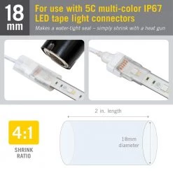 Deals 😉 Armacost Lighting LED Tape Light Connector Heat Shrink Tube 18 mm Mounting Hardware (5-Pack) 👏 -Cheap Cabinet Lights Store armacost lighting under cabinet lighting accessories 970021 c3 1000