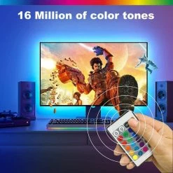 Cheap 🎁 Commercial Electric 2 in. x24 in. LED RGB Under Cabinet Light 🥰 -Cheap Cabinet Lights Store black commercial electric led strip lights ls520rgb 48inch fa 1000