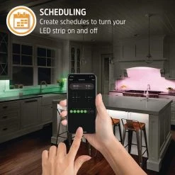 Hot Sale ❤️ Energizer USB 6.5 in. Smart Wi-Fi Multi-Color Multi-White LED Strip Light, Voice Control, Mobile App 🔥 -Cheap Cabinet Lights Store black energizer led strip lights eis2 1000 rgb 1f 1000