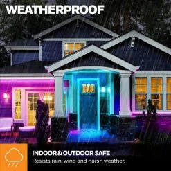 Cheap 🎁 Honeywell 16.4 ft. Weatherproof 20-Color LED RGB Under Cabinet Light Strip for Indoor and Outdoor Use, Remote Control, Music Sync 👍 -Cheap Cabinet Lights Store black honeywell under cabinet lights hw st006 999 44 1000