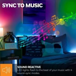 Cheap 🎁 Honeywell 16.4 ft. Weatherproof 20-Color LED RGB Under Cabinet Light Strip for Indoor and Outdoor Use, Remote Control, Music Sync 👍 -Cheap Cabinet Lights Store black honeywell under cabinet lights hw st006 999 fa 1000