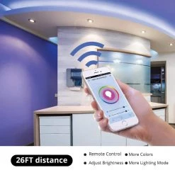 Coupon ⌛ WBM SMART LED Multi-Color Strips Light, RGB Strips Light, Wi-Fi (1x5M) (Pack of 2) ⭐ -Cheap Cabinet Lights Store black wbm smart led strip lights lp 03 2pk 4f 1000