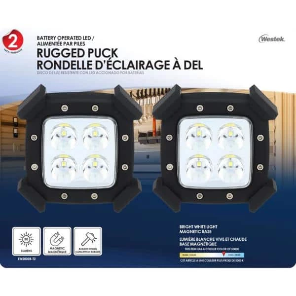 New ⭐ Westek LED Rugged Under Cabinet Puck Lighting (2-Pack) ❤️ 8 New ⭐ Westek LED Rugged Under Cabinet Puck Lighting (2-Pack) ❤️ - Image 6