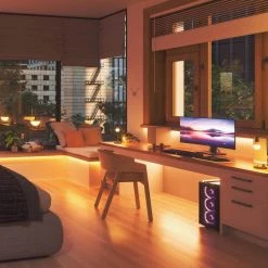 Top 10 🎁 Nanoleaf 40 in. Color and White Smart LED Strip Light Extension (Starter Kit Required) ✨ -Cheap Cabinet Lights Store clear nanoleaf led strip lights nl55 0001ls 1m 66 1000