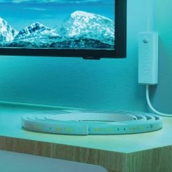 Buy 😀 Nanoleaf 80 in. Color and White Smart LED Light Strip Starter Kit 😉 -Cheap Cabinet Lights Store clear nanoleaf smart light bulbs nl55 0003ls 2m 4f 1000