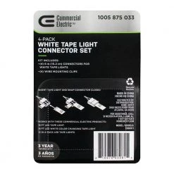Cheap 😍 Commercial Electric 6 in. White Connector Cord LED Strip Light Connector Pack (4 x 6 in. Snap Connectors, 4 Wire Mounting Clips) 😀 -Cheap Cabinet Lights Store commercial electric under cabinet lighting accessories c560011 44 1000