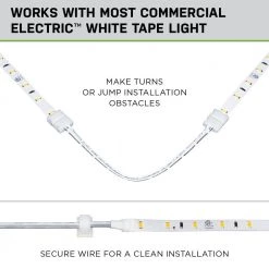 Cheap 😍 Commercial Electric 6 in. White Connector Cord LED Strip Light Connector Pack (4 x 6 in. Snap Connectors, 4 Wire Mounting Clips) 😀 -Cheap Cabinet Lights Store commercial electric under cabinet lighting accessories c560011 4f 1000