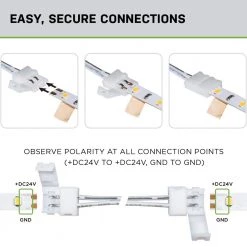 Cheap 😍 Commercial Electric 6 in. White Connector Cord LED Strip Light Connector Pack (4 x 6 in. Snap Connectors, 4 Wire Mounting Clips) 😀 -Cheap Cabinet Lights Store commercial electric under cabinet lighting accessories c560011 fa 1000