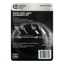 Wholesale 😍 Commercial Electric 13 ft. White Connector Cord LED Strip Light Accessory Pack (4 Wire-to-Tape Connectors, 6 Wire Mounting Clips) 👏 -Cheap Cabinet Lights Store commercial electric under cabinet lighting accessories c560110 44 1000