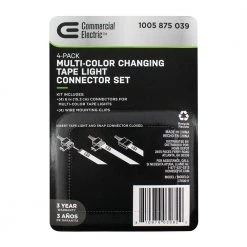 Best reviews of 🔔 Commercial Electric 6 in. Connector Cord LED Strip Light Connector Pack (RGB+W) (4 in. x 6 in. Snap Connectors, 4 Wire Mounting Clips) 😍 -Cheap Cabinet Lights Store commercial electric under cabinet lighting accessories c760011 44 1000