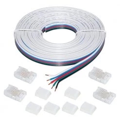 Top 10 🎁 Commercial Electric 13 ft. Connector Cord LED Strip Light Accessory Pack (RGB+W) (4 Wire-to-Tape Connectors, 6 Wire Mounting Clips) ✨