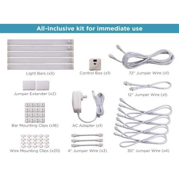 Best Sale 🌟 BLACK+DECKER 9 in. LED Cool White 4000K, Dimmable, 5-Bar Under Cabinet Lights Kit with Hands-Free On/Off (Tool-Free Plug-in Install) 😉 5 Best Sale 🌟 BLACK+DECKER 9 in. LED Cool White 4000K, Dimmable, 5-Bar Under Cabinet Lights Kit with Hands-Free On/Off (Tool-Free Plug-in Install) 😉 - Image 3