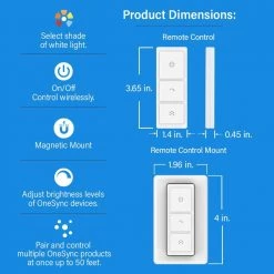 Discount ⌛ Feit Electric White Under Cabinet Wireless Remote Control Handheld with Mount Connector Cord, Batteries Included 🧨 -Cheap Cabinet Lights Store feit electric under cabinet lighting accessories ucl remote2 e1 1000