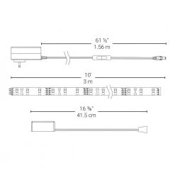 Discount 🌟 BAZZ Wi-Fi RGB 10 ft. LED Light Strip 🌟 -Cheap Cabinet Lights Store multi color bazz led strip lights u183mrgbwwf 1f 1000