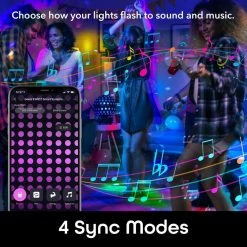 Best reviews of 🔔 Geeni 16.4 ft. Prisma Symphony Smart LED Strip Light, RGBIC Color Changing with App Control and Music Sync ⌛ -Cheap Cabinet Lights Store multi color geeni led strip lights gn ew017 999 1f 1000