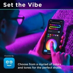 Best Sale 👍 IHome 16.4 ft. Indoor/Outdoor LED Tape Light Multi-Color (RGBIC) Smart Wi-Fi LED Strip Lights Works with Alexa & Google Home 🎁 -Cheap Cabinet Lights Store multicolor ihome led strip lights ih ew015 999 4f 1000