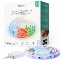 Best Sale 👍 IHome 16.4 ft. Indoor/Outdoor LED Tape Light Multi-Color (RGBIC) Smart Wi-Fi LED Strip Lights Works with Alexa & Google Home 🎁