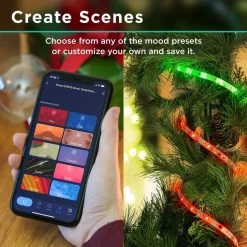 Best Sale 👍 IHome 16.4 ft. Indoor/Outdoor LED Tape Light Multi-Color (RGBIC) Smart Wi-Fi LED Strip Lights Works with Alexa & Google Home 🎁 -Cheap Cabinet Lights Store multicolor ihome led strip lights ih ew015 999 76 1000