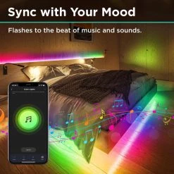 Best Sale 👍 IHome 16.4 ft. Indoor/Outdoor LED Tape Light Multi-Color (RGBIC) Smart Wi-Fi LED Strip Lights Works with Alexa & Google Home 🎁 -Cheap Cabinet Lights Store multicolor ihome led strip lights ih ew015 999 fa 1000