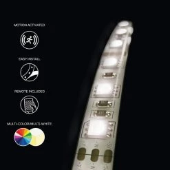 Top 10 🤩 Monster 3 AA Batteries 6.5 ft. LED Multi-Color/Multi-White Strip Light With Motion Activation, Battery-Powered, 1-Pack 😍 -Cheap Cabinet Lights Store multicolor monster led strip lights mlb7 1081 rgb 4f 1000