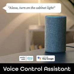 Discount 🎉 Geeni 9.8 ft Smart Wi-Fi Color and White LED Wireless Strip Light No Hub Required with Voice Control 🧨 -Cheap Cabinet Lights Store multicolored geeni under cabinet lights gn ew005 999 44 1000