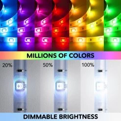 Coupon 🔥 Geeni Prisma USB 6.6 ft. Smart LED Multi-Color Under Cabinet Light, Alexa and Google Assistant Compatible 💯 -Cheap Cabinet Lights Store multicolored geeni under cabinet lights gn ew008 999 1f 1000