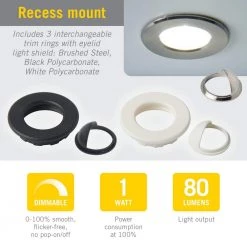 New 🥰 Armacost Lighting Mini-Recessed LED Puck Light Soft-Bright White (3000K) 🧨 -Cheap Cabinet Lights Store multiple steel black white armacost lighting puck lights 211125 1f 1000