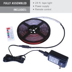 Hot Sale 👏 Armacost Lighting RibbonFlex Home 24 ft. RGB+W Indoor/Outdoor LED Tape Light Kit ⌛ -Cheap Cabinet Lights Store n a armacost lighting led strip lights 624340 1f 1000