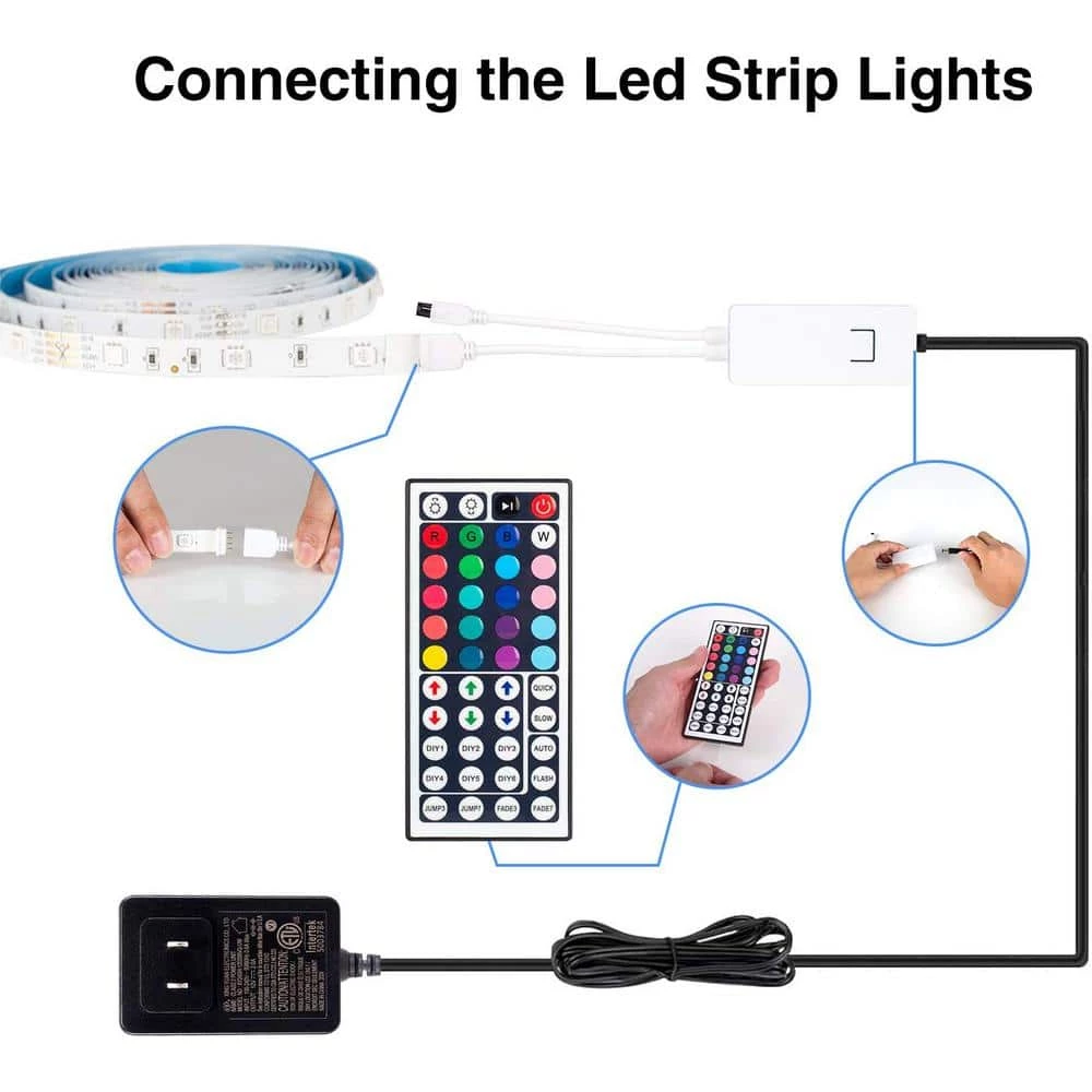 Top 10 ๐ฏ ELECWISH Plug-In 32.8 ft. LED RGB LED Tape Strip Light with Remote ๐คฉ 5 Top 10 ๐ฏ ELECWISH Plug-In 32.8 ft. LED RGB LED Tape Strip Light with Remote ๐คฉ - Image 3