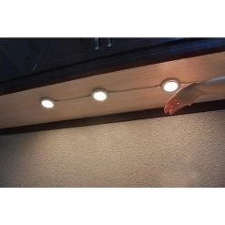 Wholesale 🎉 Commercial Electric 3-Light LED Puck Light Kit 👍 -Cheap Cabinet Lights Store silver commercial electric puck lights pkl004is3 ul 31 1000