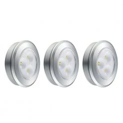 Top 10 🧨 Defiant 2.99 in. LED Silver Battery Operated Puck Light (3-Pack) 🛒 -Cheap Cabinet Lights Store silver defiant puck lights ba002 sl 1f 1000
